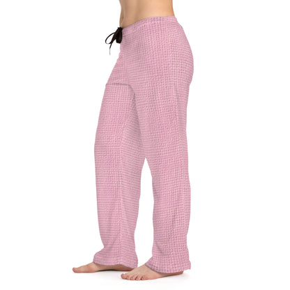 Blushing Garment Dye Pink: Denim-Inspired, Soft-Toned Fabric - Women's Pajama Pants (AOP)