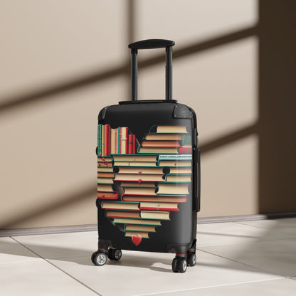 Book Lover: Heart-Shaped Stack of Bookish Novels - Suitcase