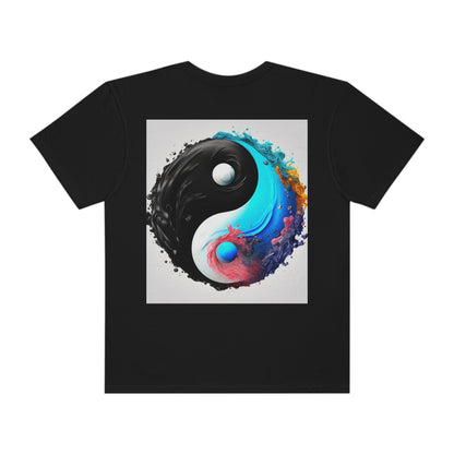 Yin Yang Symbol, Colorful Paint Style - Artistic Decor - Unisex Garment-Dyed T-shirt