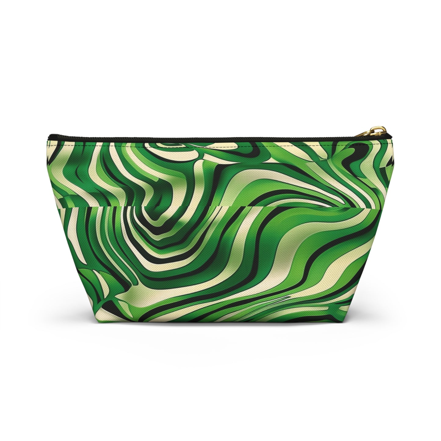 Disco Zebra Green - Accessory Pouch w T-bottom