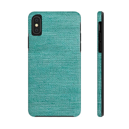 Quality Mint Turquoise Denim Fabric Deisgn, Stylish Material - Tough Phone Cases