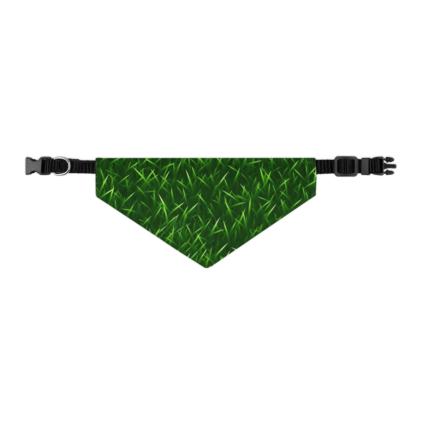 Touch Grass Indoor Style Outdoor Green Artificial Grass Turf - Dog & Pet Bandana Collar