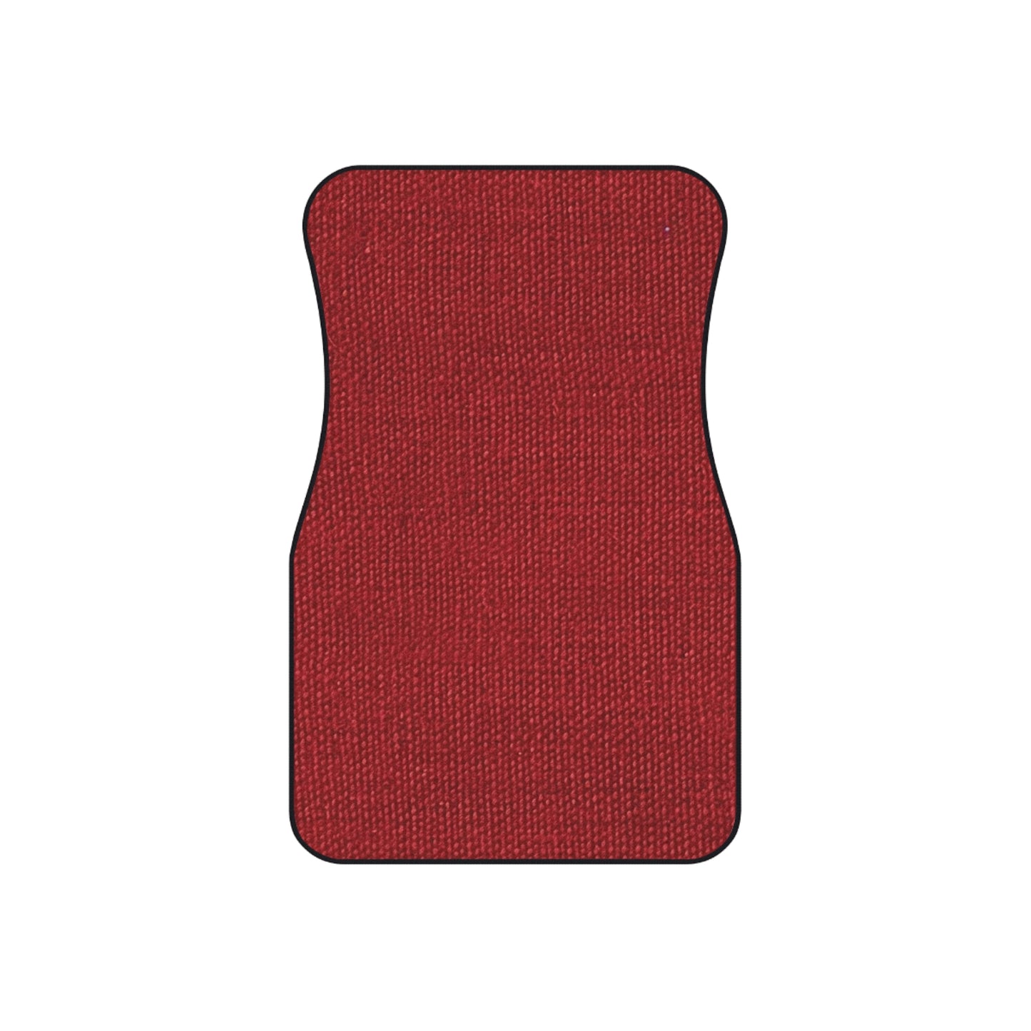 Bold Ruby Red: Denim-Inspired, Passionate Fabric Style - Car Mats (Set of 4)