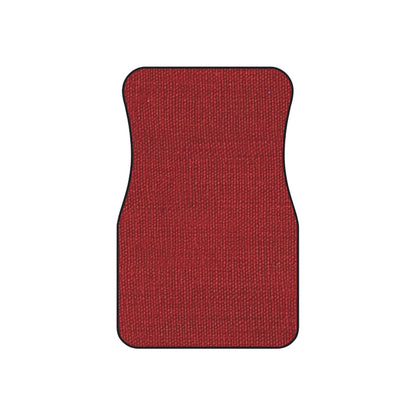 Bold Ruby Red: Denim-Inspired, Passionate Fabric Style - Car Mats (Set of 4)