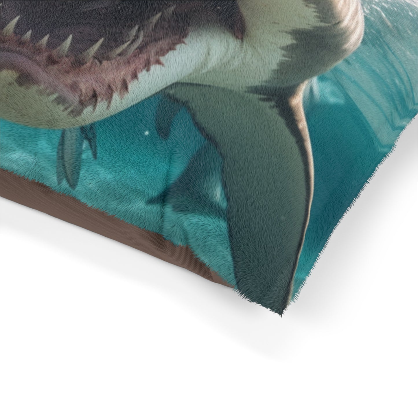 Bull Shark: River Monster Menace - Realistic Dark Water Predator - Dog & Pet Bed