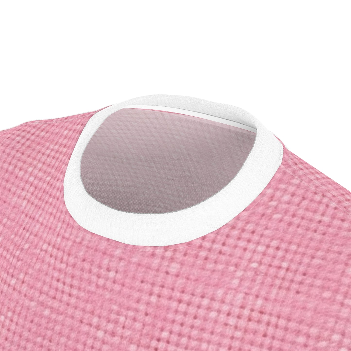 Pastel Rose Pink: Denim-Inspired, Refreshing Fabric Design - Unisex Cut & Sew Tee (AOP)