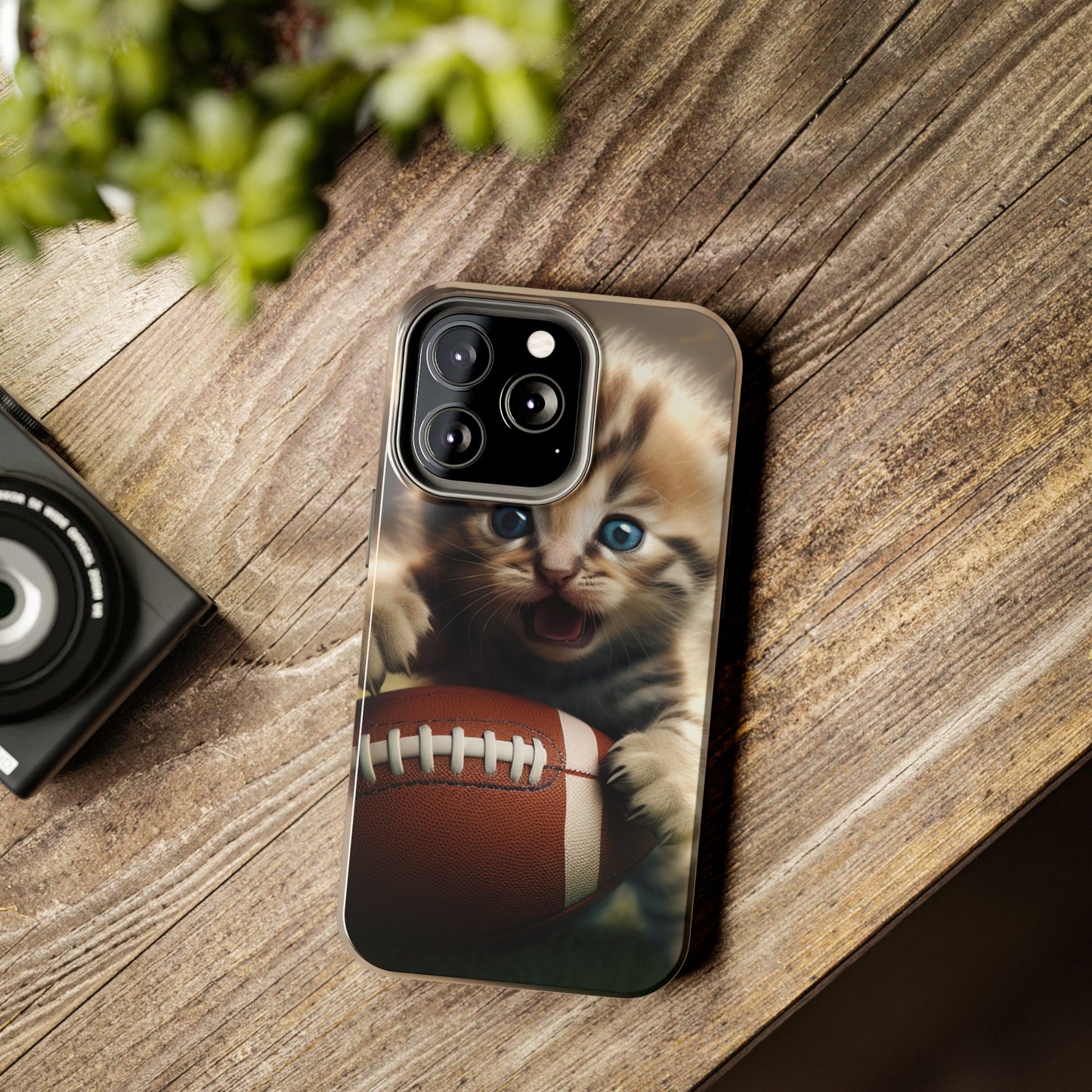 Football Kitten Touchdown: el juego deportivo ganador de Tabby - Estuches resistentes para teléfonos