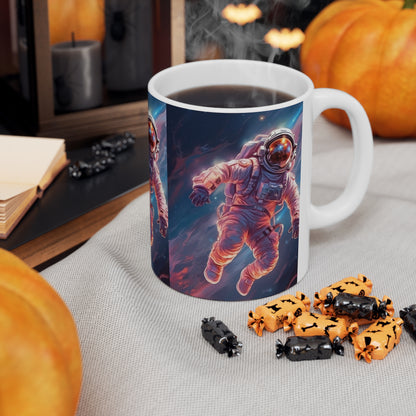 Astronaut Outer Space - Galaxy Starfield - Ceramic Mug 11oz