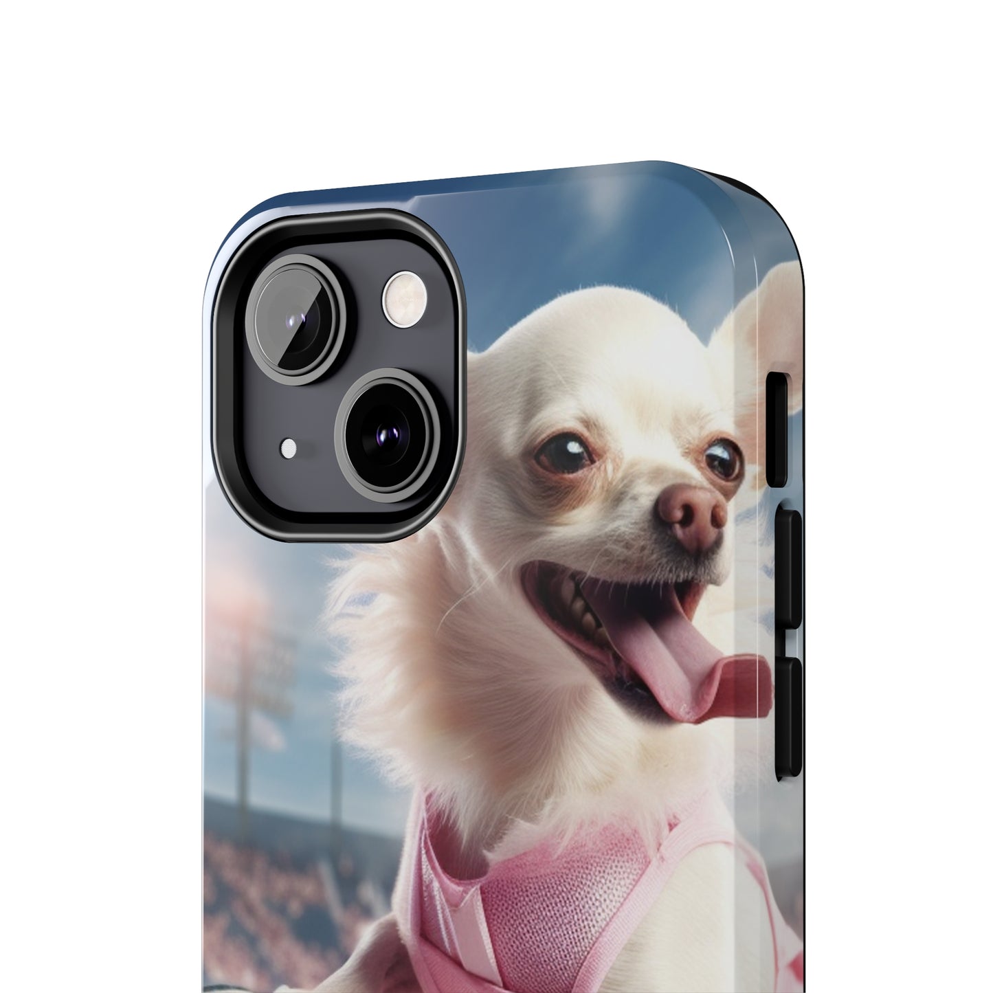 Chihuahua Tennis Ace: Dog Pink Outfit, Court Atheletic Sport Game - Tough Phone Cases