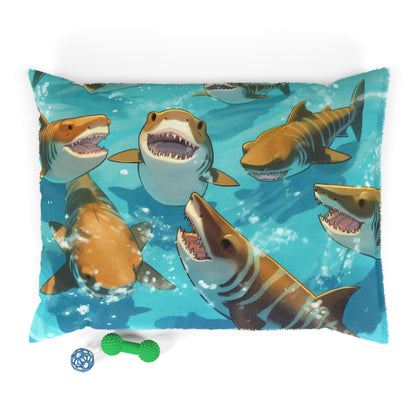 Tiger Shark: Ocean Marine Wildlife - Underwater - Dog & Pet Bed