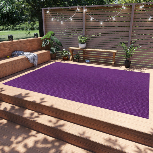 Violet/Plum/Purple: Denim-Inspired Luxurious Fabric - Outdoor Rug