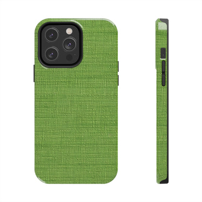 Olive Green Denim-Style: Seamless, Textured Fabric - Tough Phone Cases