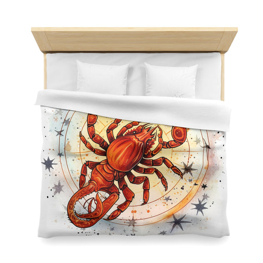 Prickly Scorpio Astrology - Sharp Zodiac Scorpion Celestial Horoscope - Microfiber Duvet Cover