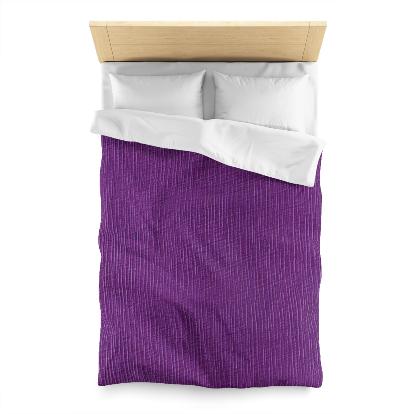 Violet/Plum/Purple: Denim-Inspired Luxurious Fabric - Microfiber Duvet Cover