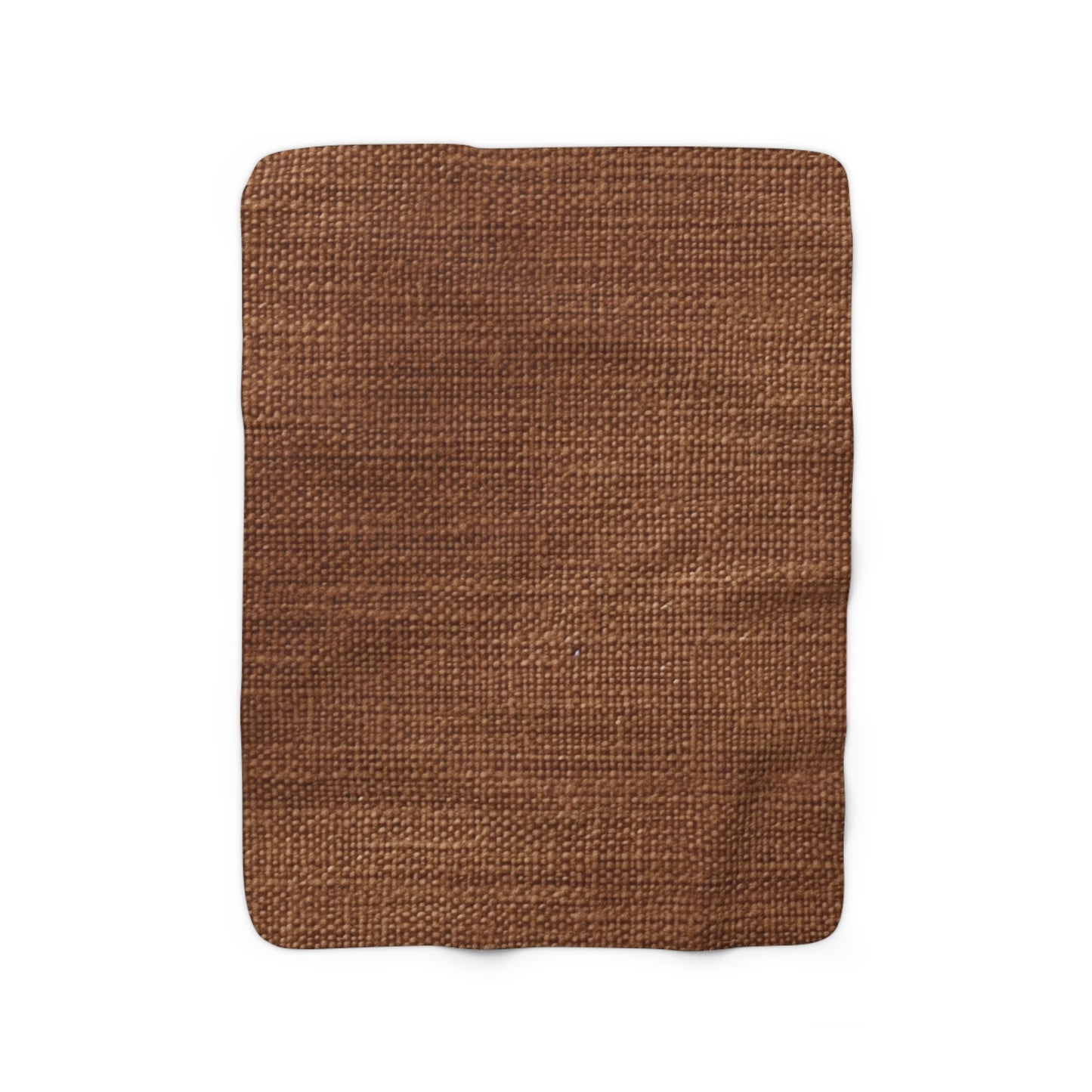 Luxe Dark Brown: Denim-Inspired, Distinctively Textured Fabric - Sherpa Fleece Blanket