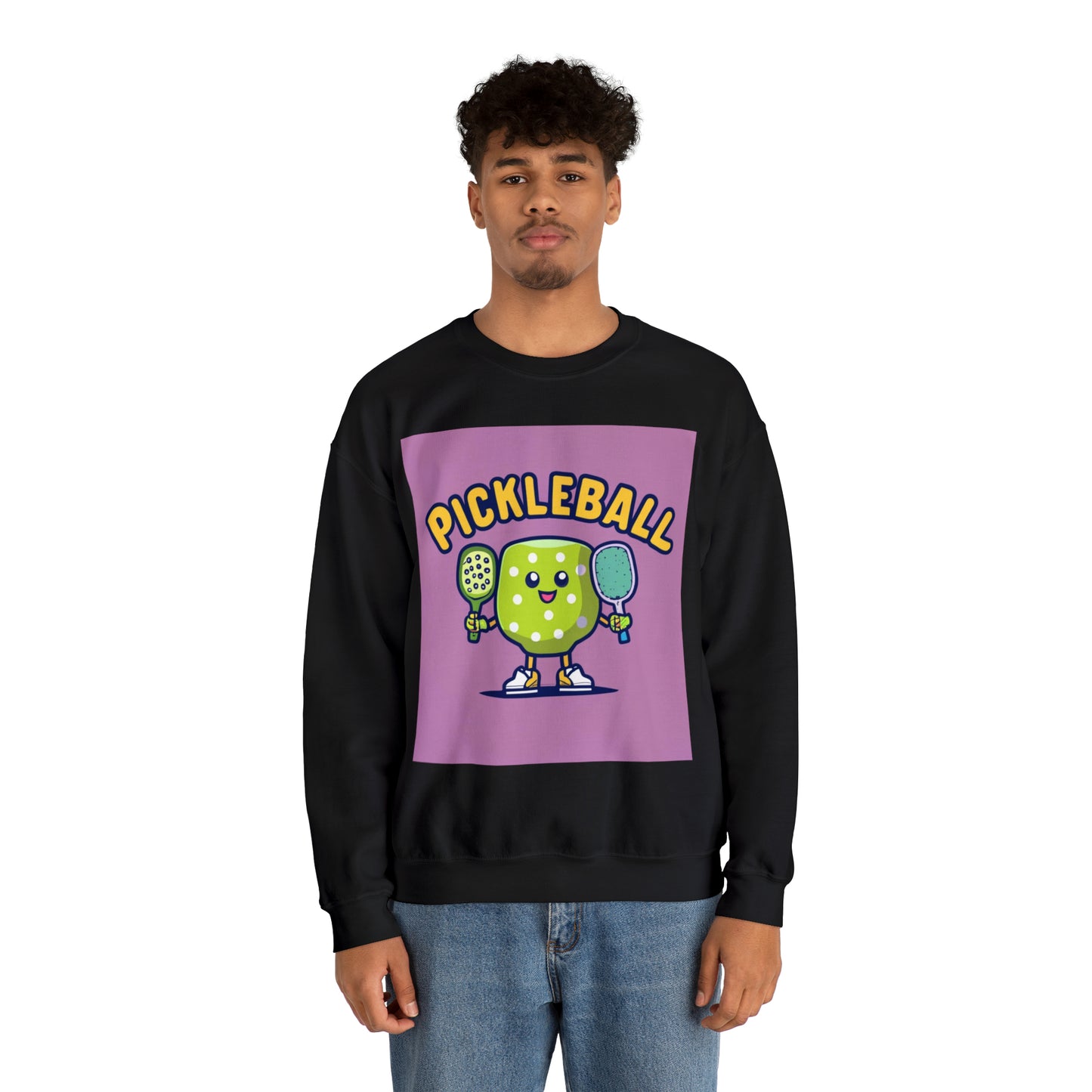 Pickleball Anime kawaii - Cartoon Graphic - Sport Character - Unisex Heavy Blend™ Crewneck Sweatshirt