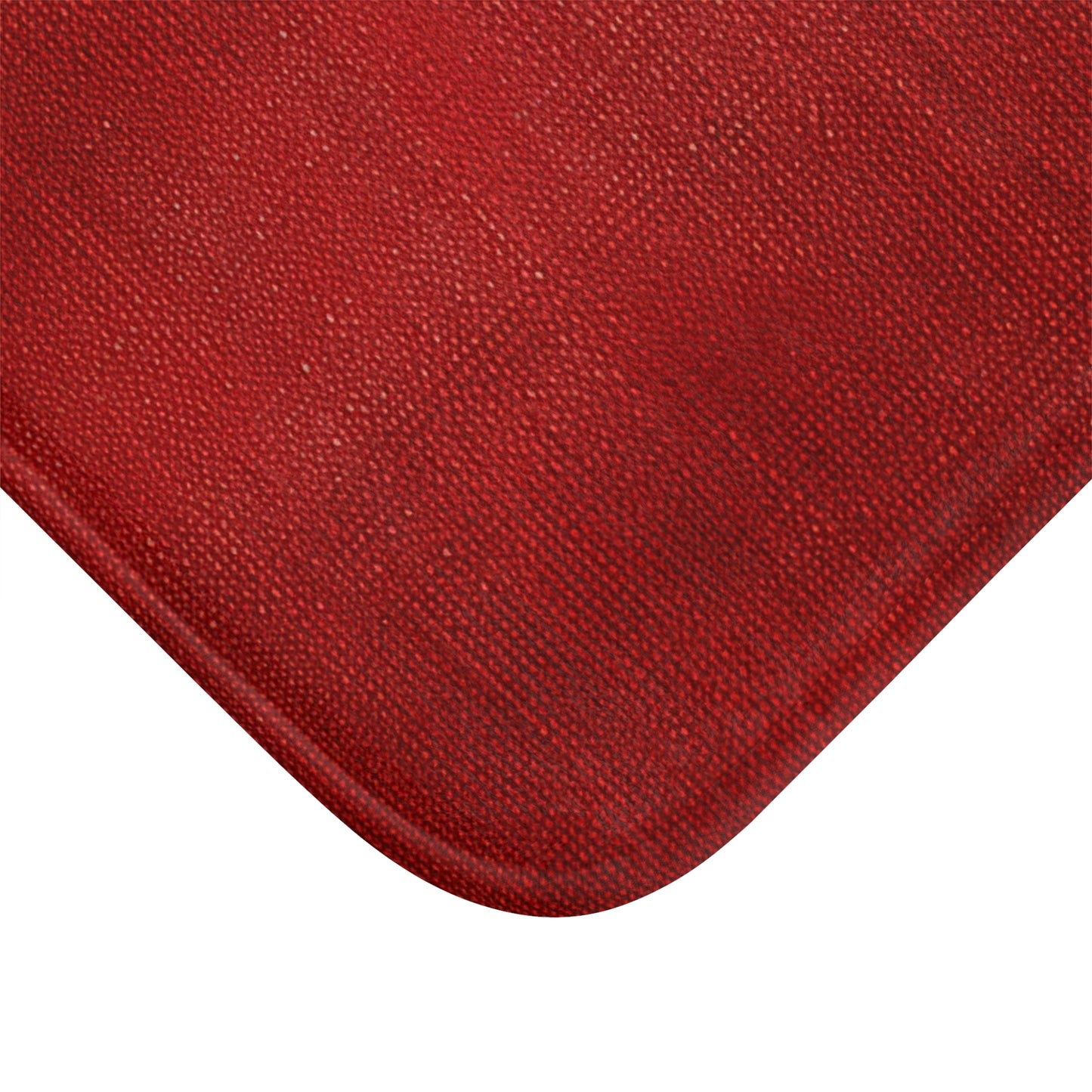 Juicy Red Berry Blast: Denim Fabric Inspired Design - Bath Mat