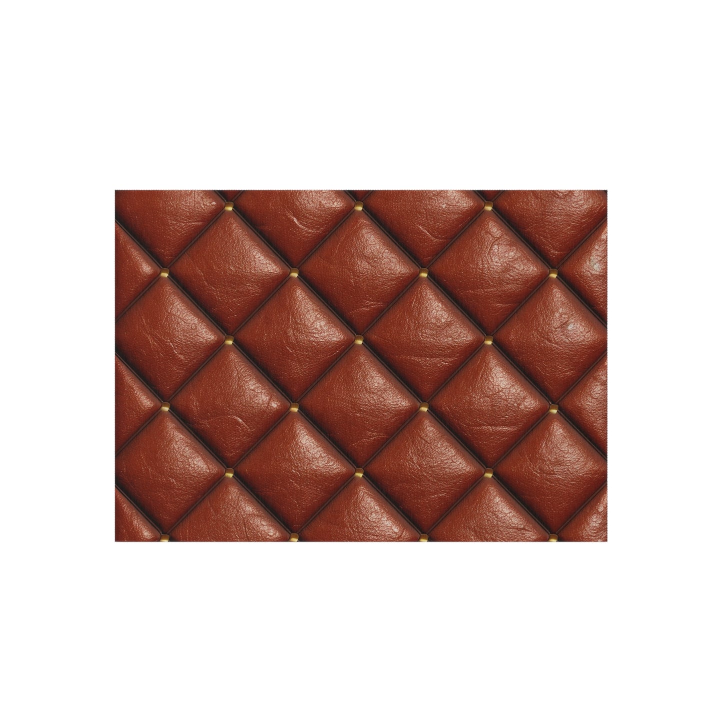 Brown Leather Cognac Pattern Rugged Durable Design Style - Outdoor Rug