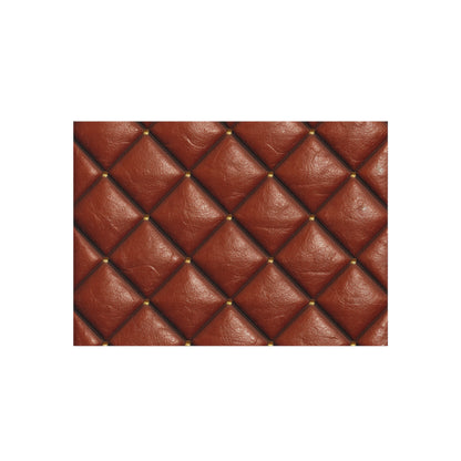 Brown Leather Cognac Pattern Rugged Durable Design Style - Outdoor Rug