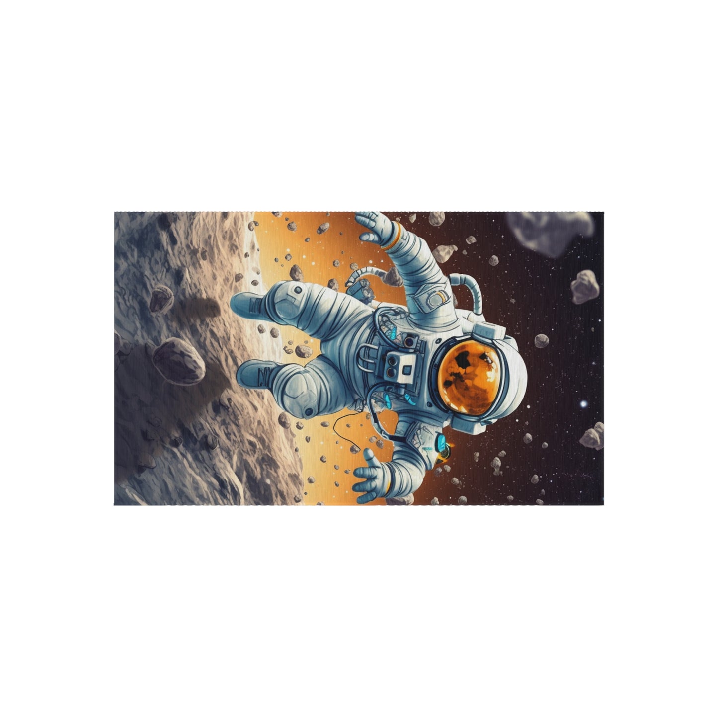 Galactic Adventurer - Celestial Star Art: Deep Space Exploration - Outdoor Rug