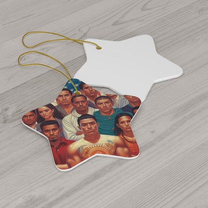 Latino Pride - Hispanic Heritage Month - Latin Roots - Mexican Heritage - Empower Latina - Celebrate Hispanic Unity - Ceramic Ornament, 4 Shapes