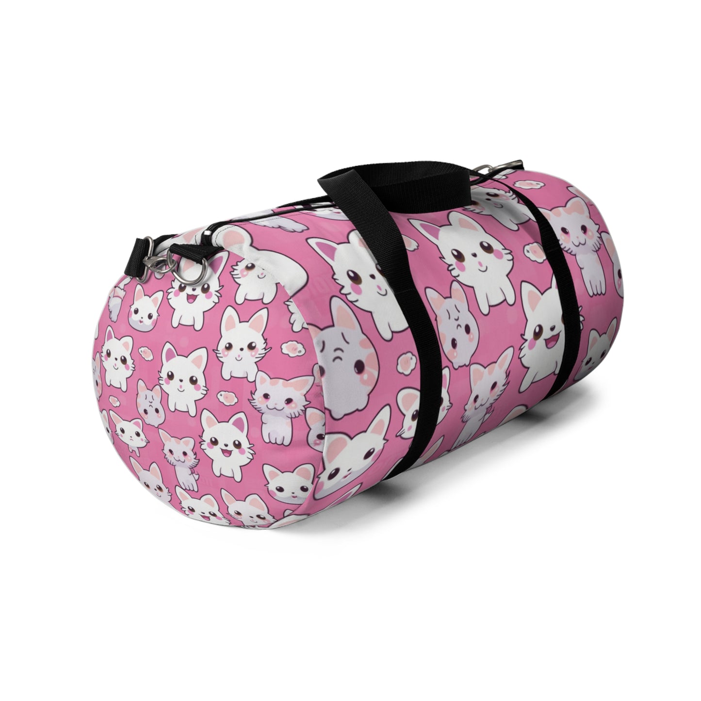 Cartoon Anime Kitten, Cat, Kitty - Cute and Colorful - Duffel Bag