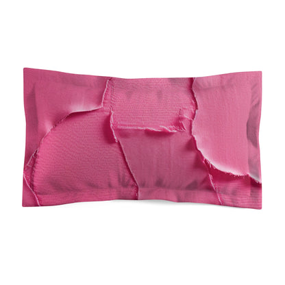 Distressed Neon Pink: Edgy, Ripped Denim-Inspired Doll Fabric - Microfiber Pillow Sham