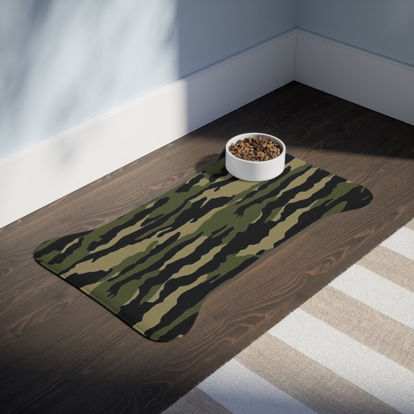 Tiger Stripe Camouflage: Military Style - Pet Feeding Mats