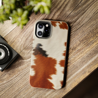 Hair Cowhide Leather Natural Design Durable Rugged Style - Tough Phone Cases