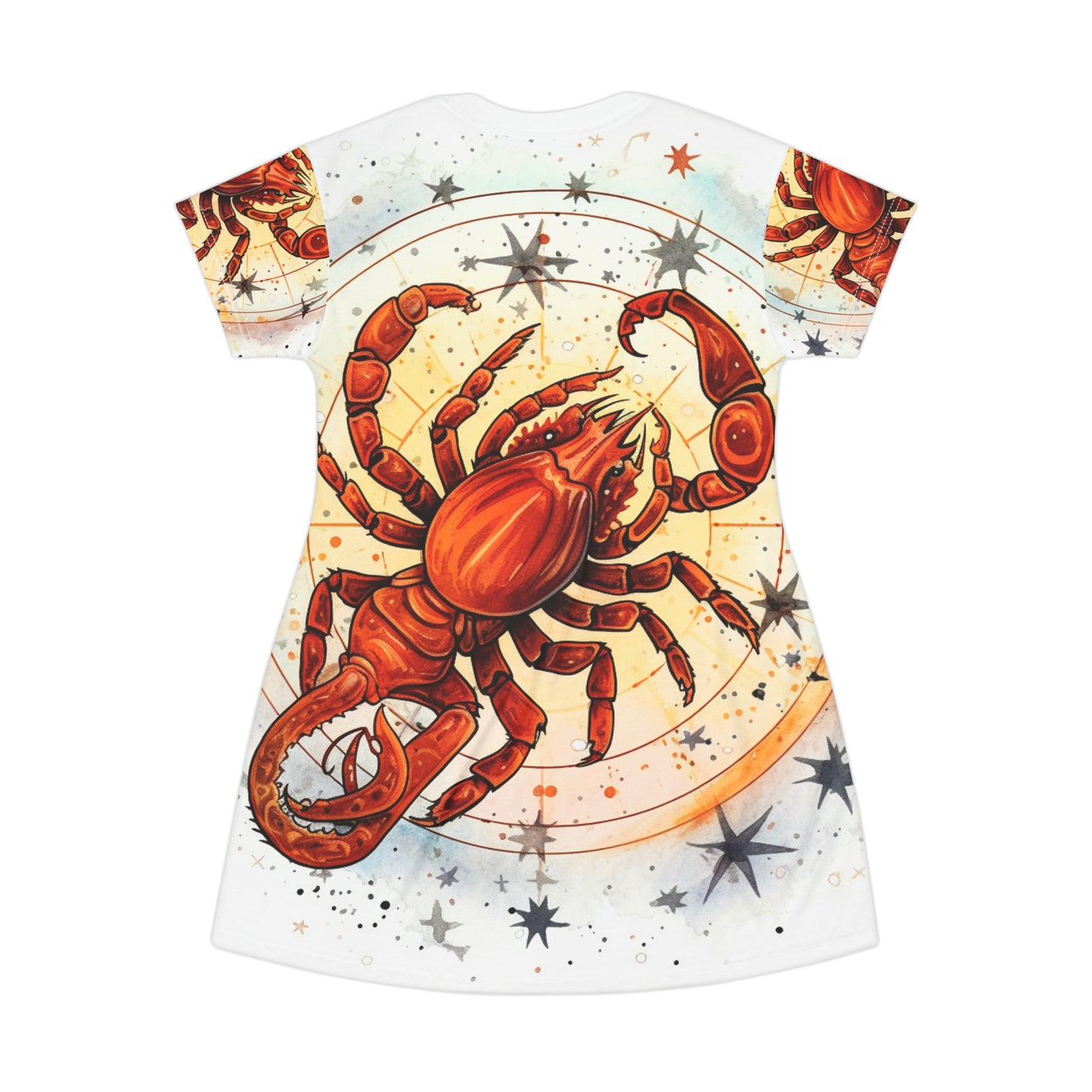 Prickly Scorpio Astrology - Sharp Zodiac Scorpion Celestial Horoscope - T-Shirt Dress (AOP)