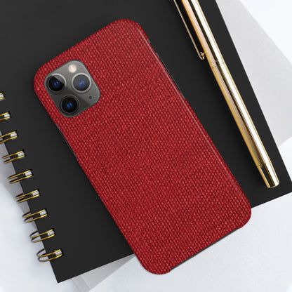 Bold Ruby Red: Denim-Inspired, Passionate Fabric Style - Tough Phone Cases