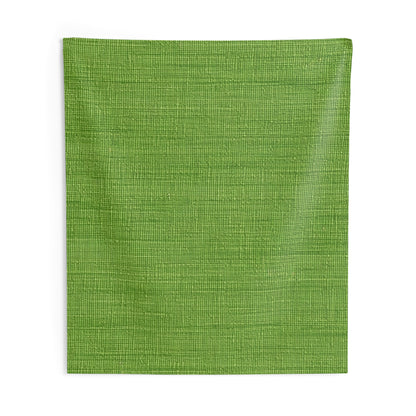 Olive Green Denim-Style: Seamless, Textured Fabric - Indoor Wall Tapestries