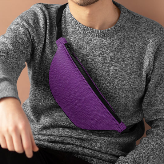 Violet/Plum/Purple: Denim-Inspired Luxurious Fabric - Fanny Pack