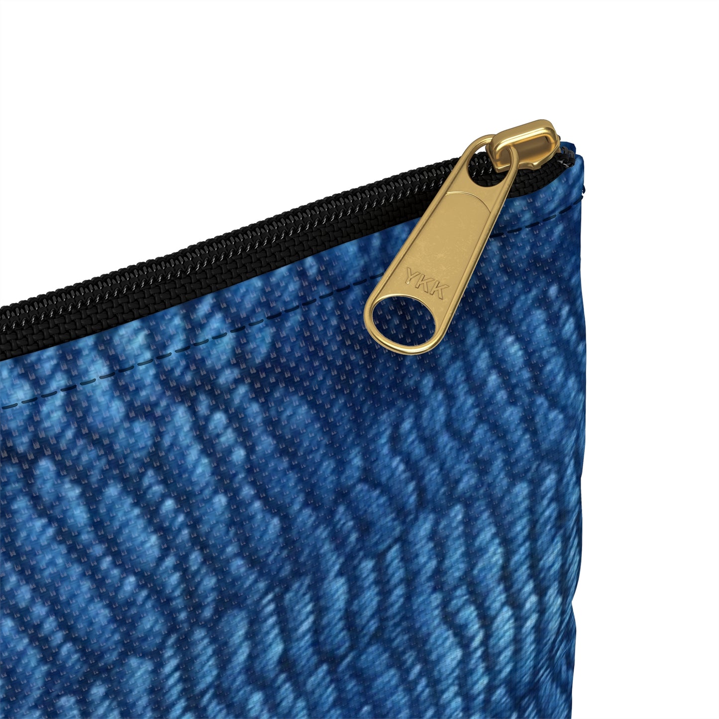 Blue Spectrum: Denim-Inspired Fabric Light to Dark - Accessory Pouch