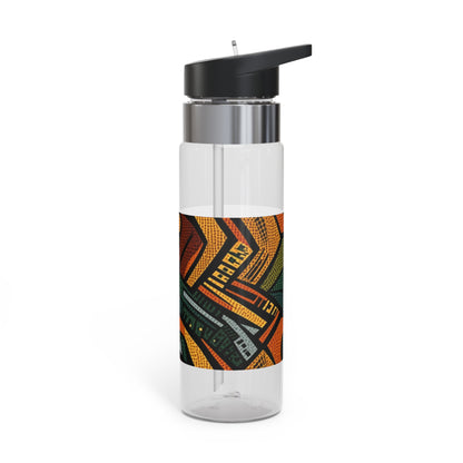 1960-1970s Style African Ornament Textile - Bold, Intricate Pattern - Kensington Tritan™ Sport Bottle, 20oz