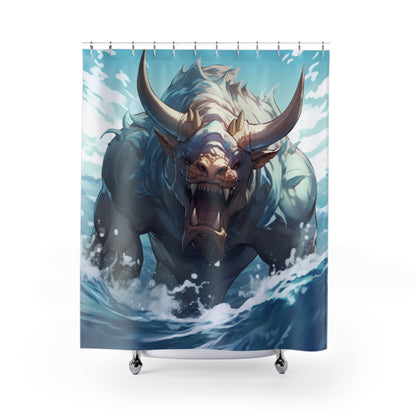 Bull Shark Fusion: Water Fantasy - Hybrid Ocean Marine Animal - Shower Curtains