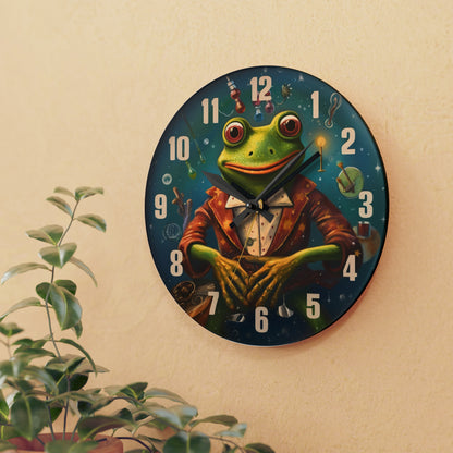 Reloj de pared acrílico Happy Frog 