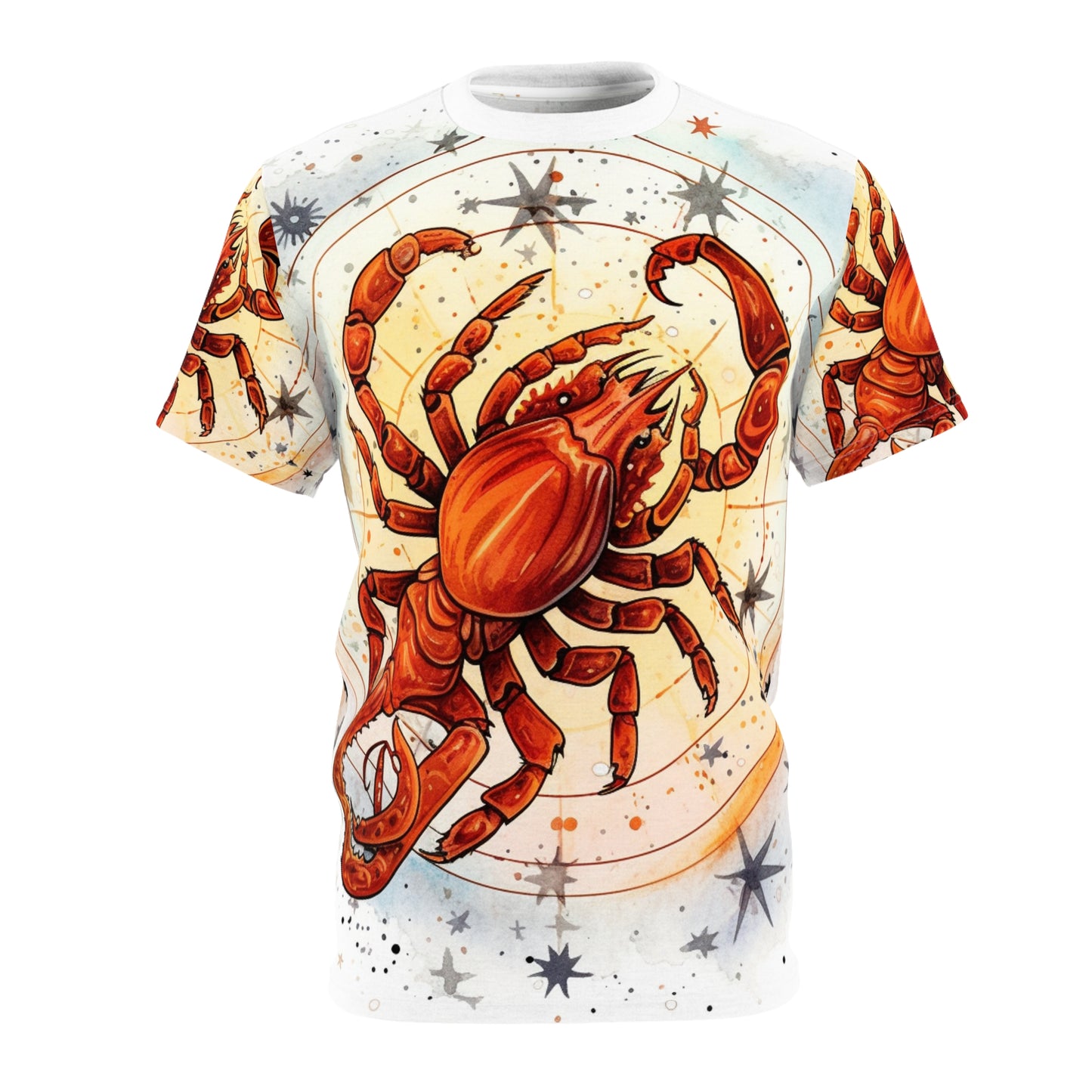 Prickly Scorpio Astrology - Sharp Zodiac Scorpion Celestial Horoscope - Unisex Cut & Sew Tee (AOP)