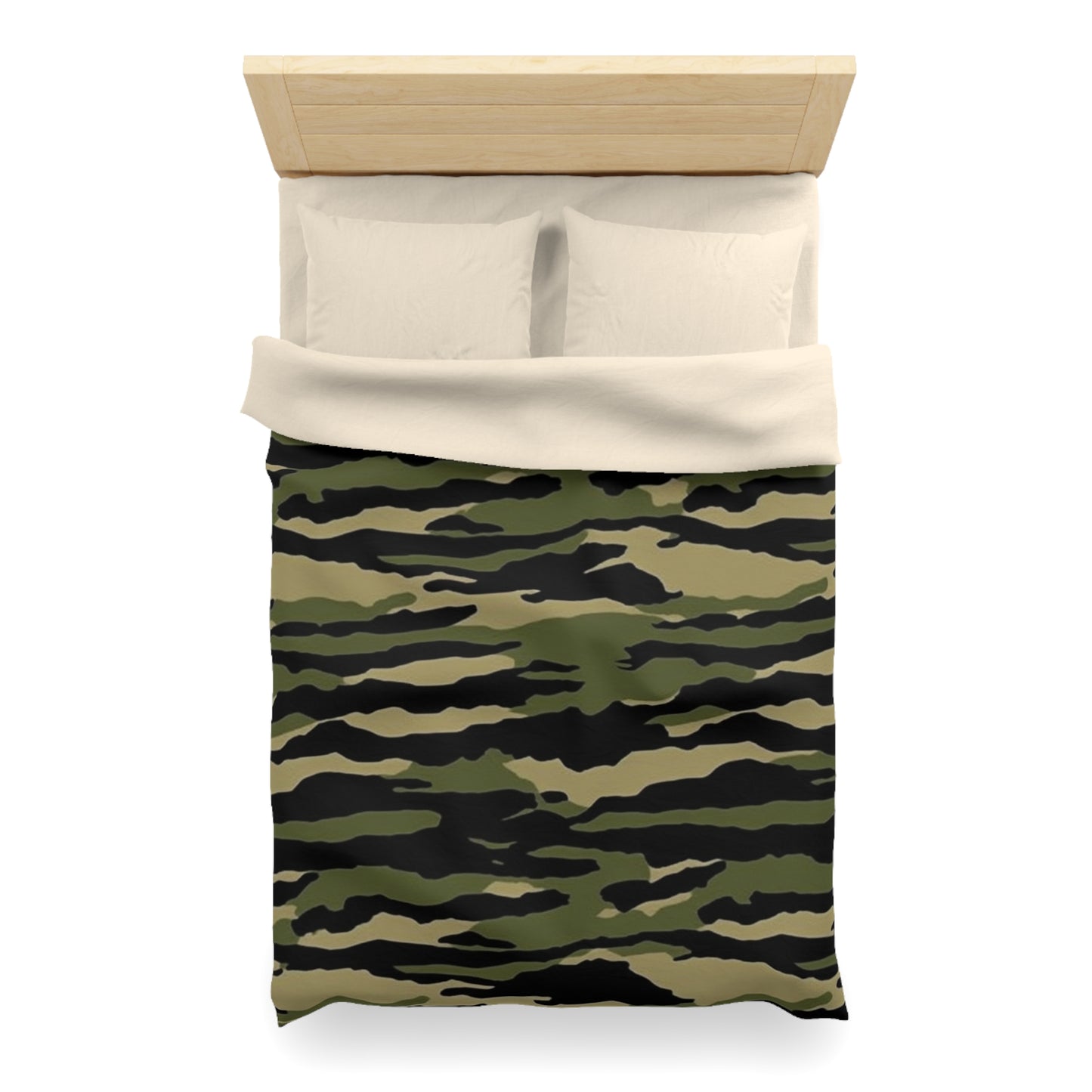 Tiger Stripe Camouflage: Military Style - Microfiber Duvet Cover