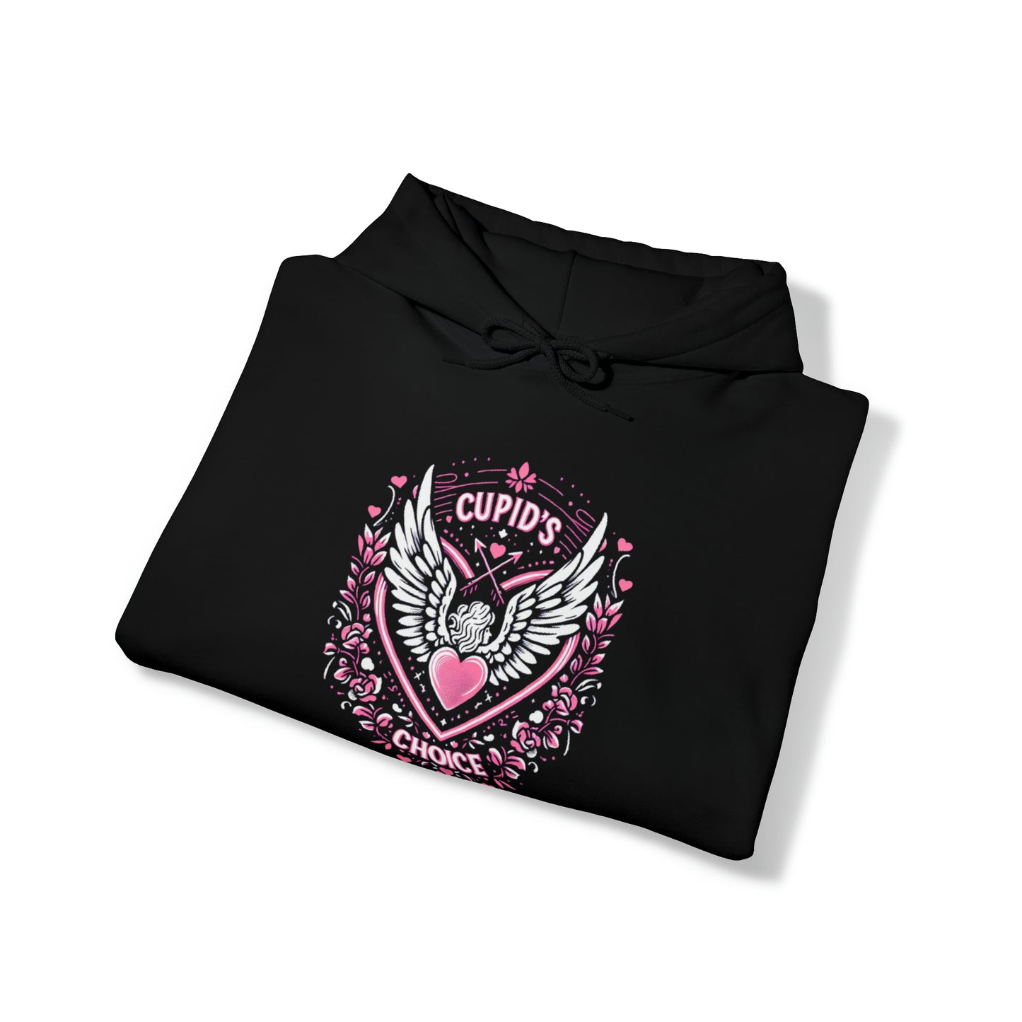 Cupidos Choice Crest con corazón y alas - Amor y romance con temática de San Valentín - Sudadera con capucha unisex Heavy Blend™