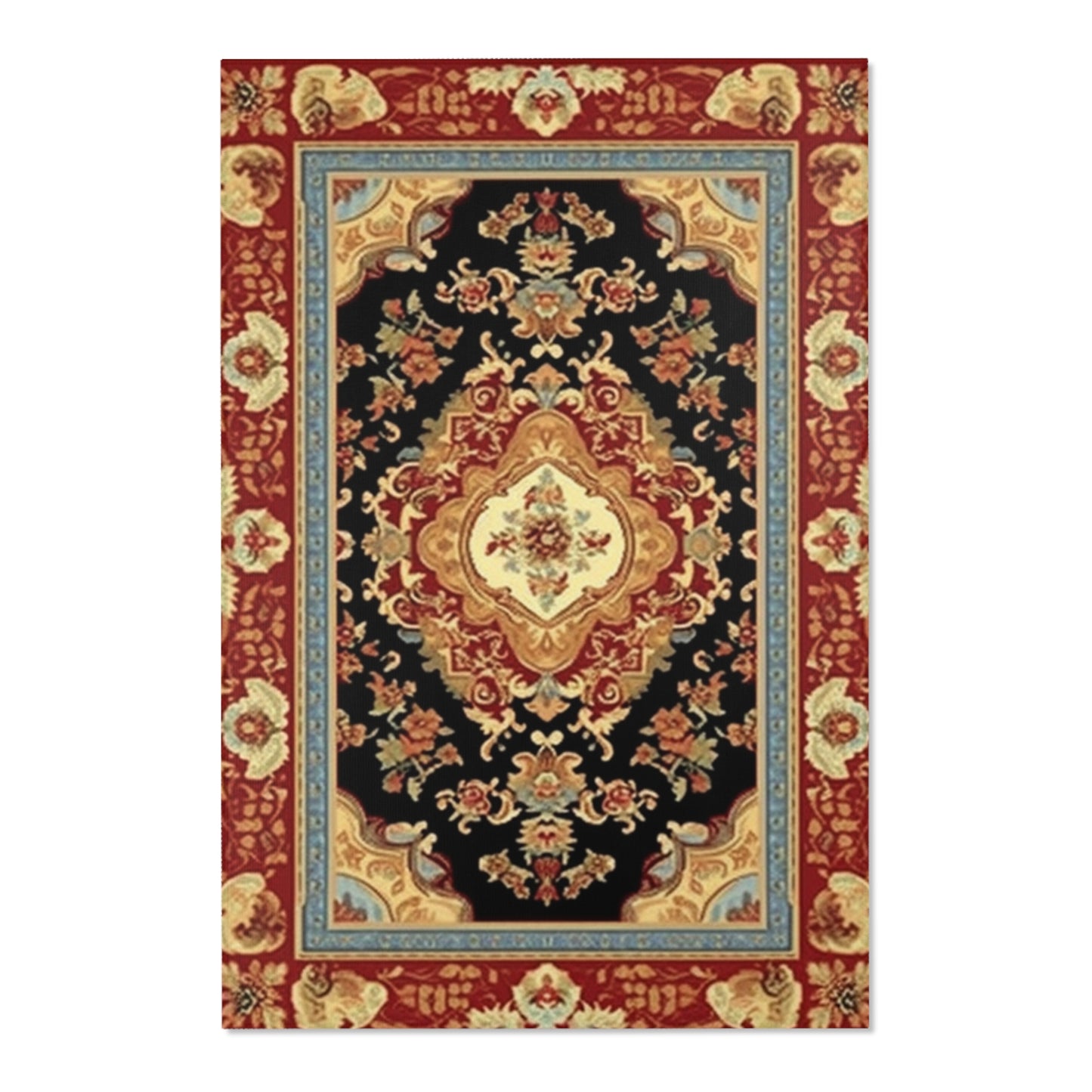 Exquisite Traditional Oriental Area Rug, Red, Multiple Sizes, Hemmed Edges