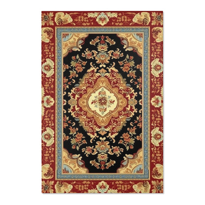 Exquisite Traditional Oriental Area Rug, Red, Multiple Sizes, Hemmed Edges