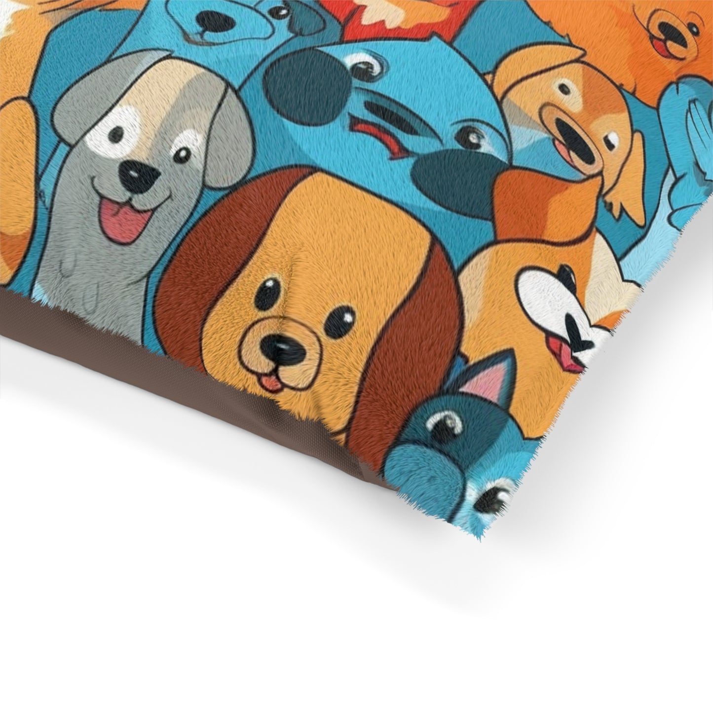 Cute Cartoon Dogs Whimsical Pattern Design - Pet Bed