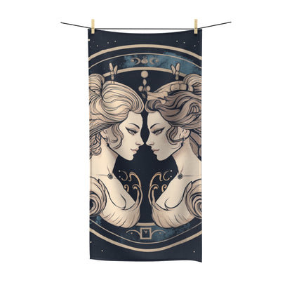 Duality of Gemini - Expressive Twins Zodiac Astrology - Polycotton Towel