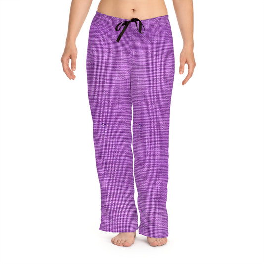 Hyper Iris Orchid Red: estilo atrevido inspirado en la mezclilla - Pantalones de pijama para mujer (AOP)