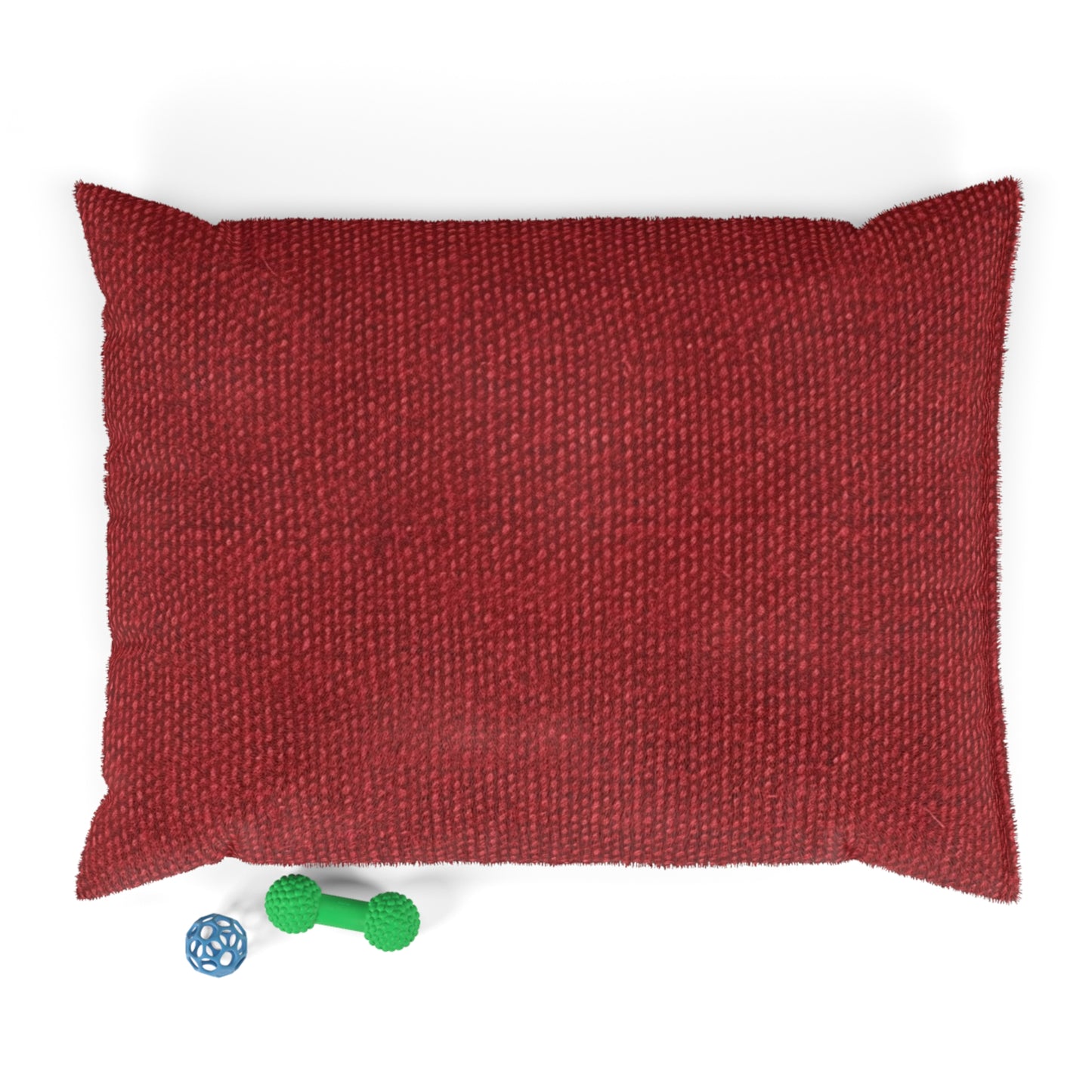 Bold Ruby Red: Denim-Inspired, Passionate Fabric Style - Dog & Pet Bed