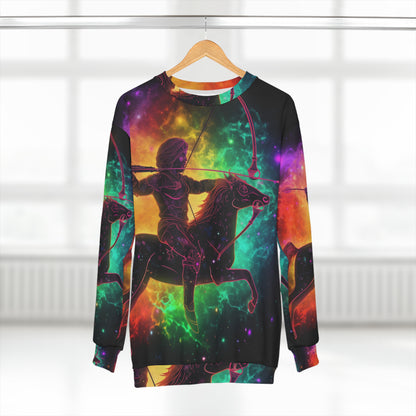 Colorful Sagittarius Zodiac Sign - Star Universe Theme - Unisex Sweatshirt (AOP)