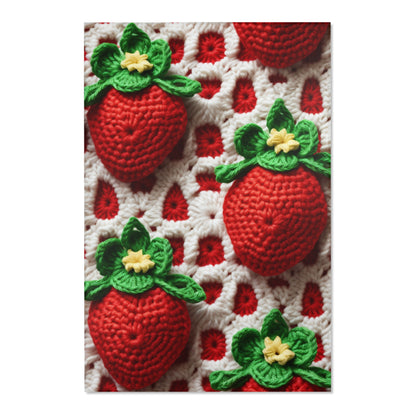 Strawberry Crochet Pattern - Amigurumi Strawberries - Fruit Design for Home and Gifts - Area Rugs