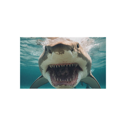 Bull Shark: River Monster Menace - Realistic Dark Water Predator - Outdoor Rug