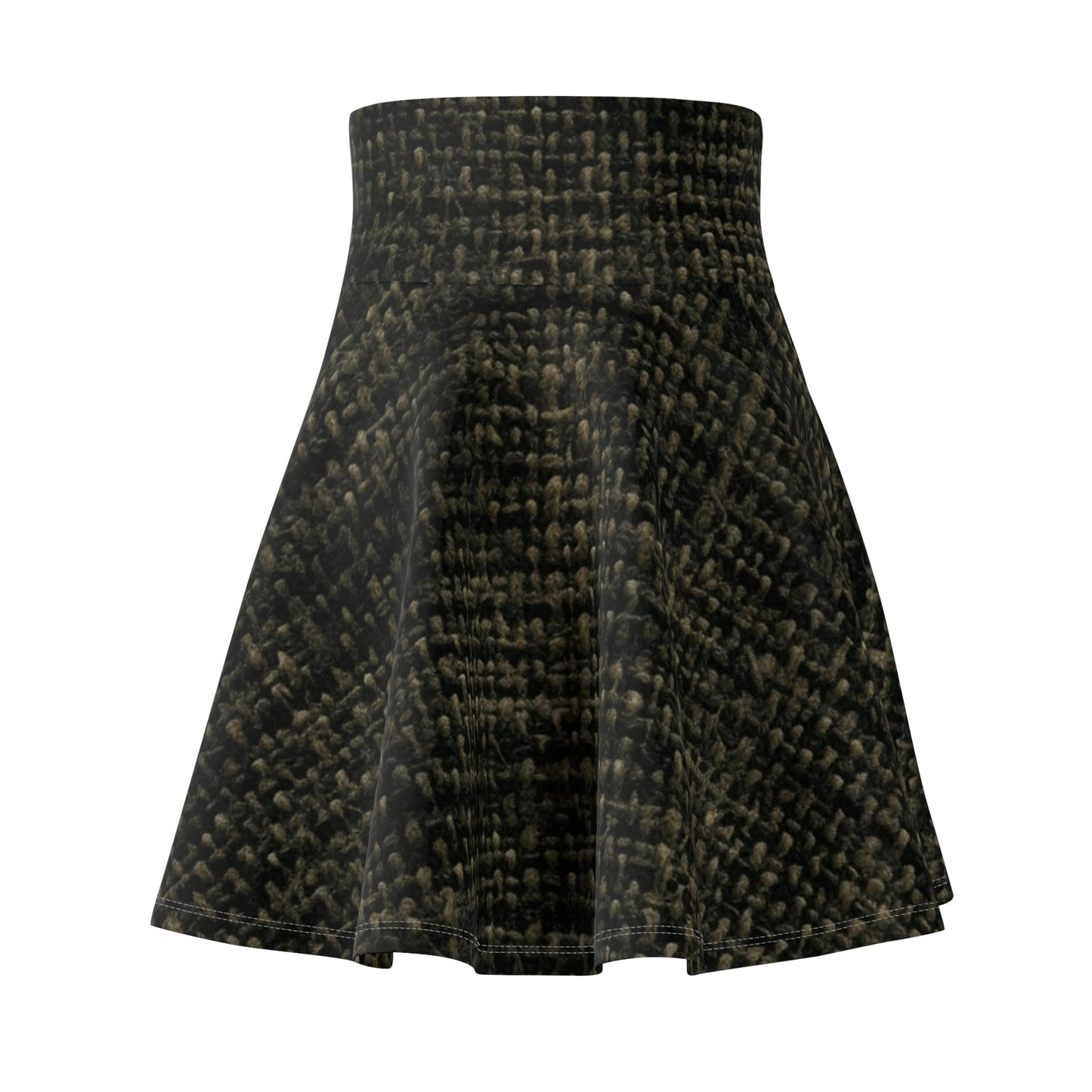 Sophisticated Seamless Texture - Black Denim-Inspired Fabric - Women's Skater Skirt (AOP)